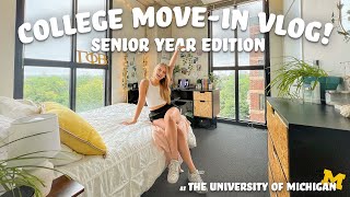 COLLEGE MOVEIN VLOG 2022 🚚 senior year apartment movein day at the University of Michigan [upl. by Fleischer194]