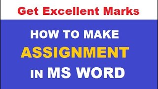 How to make Assignment in MS Word  Format document in MS Word  HOW TO WORK ON MS WORD [upl. by Obed176]