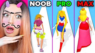 Noob vs MAX LEVEL in Makeover Run [upl. by Nina]