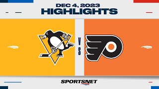 NHL Highlights  Penguins vs Flyers  December 4 2023 [upl. by Aedrahs]