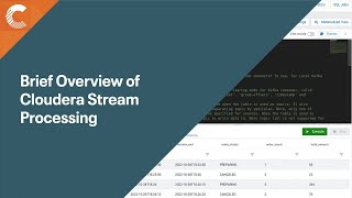 Brief overview of Cloudera Stream Processing [upl. by Ebanreb]