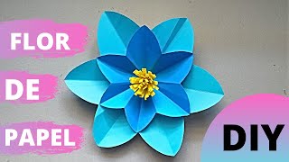 COMO HACER FLOR DE PAPEL GIGANTE FÁCIL Y RÁPIDO  HOW TO MAKE FLOWER PAPER FLOWER EASY AND FAST [upl. by Enitnatsnoc]