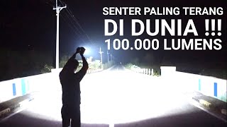 🔥100000 LUMENS strongest flashlight in the WORLD SENTER PALING TERANG DIDUNIA IMALENT MS18 ‼️ [upl. by Yc477]