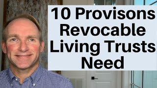 10 Provisions Every Revocable Living Trust Should Have [upl. by Eliak]