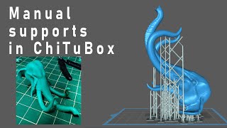 Manually add 3D printing supports in ChiTuBox [upl. by Chloras540]