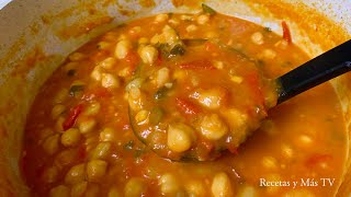 Como hacer Garbanzos Guisados una Receta Riquisíma y Fácil [upl. by Hilar]