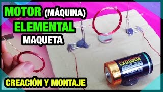 ELECTROMAGNETISMO  Maqueta de un MOTOR ELEMENTAL [upl. by Analli439]