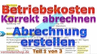 Nebenkostenabrechnung als Vermieter korrekt erstellen  Streit vermeiden  Vermietershopde [upl. by Sass]