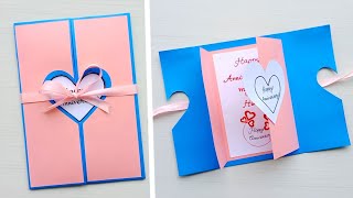 Beautiful Handmade Anniversary Card Idea  DIY Greeting Cards for AnniversaryValentines day card [upl. by Acissej716]