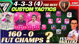 4334433 4 The Best Meta Custom Tactics in EA FC 24 Ultimate Team  Rank 1  Fut Champs Live [upl. by Haeli]