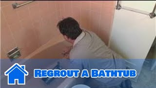 Grouting Help  How to Regrout a Bathtub [upl. by Rhianna]