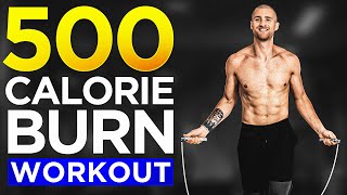 500 Calorie Burn At Home Jump Rope Workout [upl. by Nalyr]