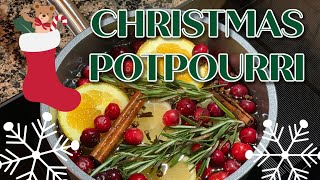 SIMPLE CHRISTMAS POTPOURRI HOW TO MAKE YOUR HOUSE SMELL LIKE CHRISTMAS TIME  DIY [upl. by Ahtan]