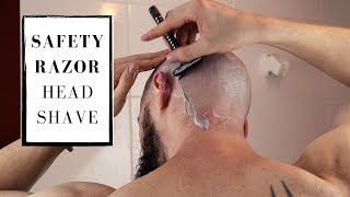 SAFETY RAZOR HEAD SHAVING IS BETTER [upl. by Aihsekram]