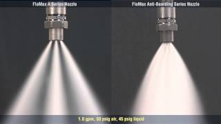 FloMax® Nozzle Comparison Standard vs AntiBearding from Spraying Systems Co [upl. by Klapp]