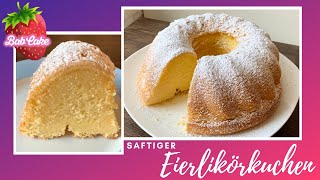 Eierlikörkuchen  saftig schnell und einfach  Gugelhupf  BabCake [upl. by Mandal]