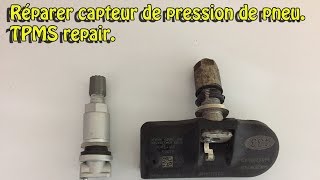 COMMENT RÉPARER LA VALVE D’UN CAPTEUR DE PRESSION TPMS REPAIR [upl. by Ruby750]