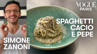 The best Cacio e Pepe recipe by Michelin starred chef Simone Zanoni  Vogue Kitchen  Vogue Paris [upl. by Claretta]