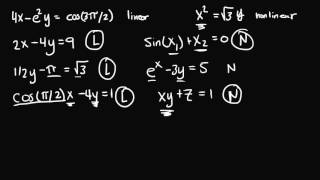 Examples of Linear amp Nonlinear Equations [upl. by Grover24]