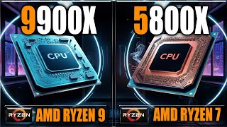 9900X vs 5800X – Gaming Benchmarks  Applications Tests [upl. by Eneloj]