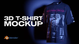 3D TShirt Mockup  Blender Tutorial [upl. by Trammel]