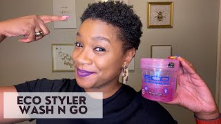 Eco Styler Curl amp Wave Gel Wash N Go On Natural Hair Type 4 [upl. by Ahsinnod862]