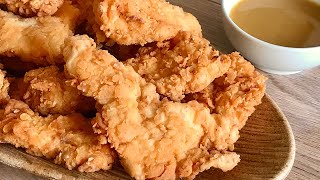 KFCstyle Chicken Strips with Honey Mustard Sauce [upl. by Oemor]