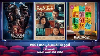 أنجح 10 أفلام في مصر 2021  الأسبوع 45   إيرادات شباك السينما المصريه [upl. by Ennairac]