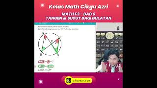 Matematik Tingkatan 3  Bab 6  Tangen amp Sudut bagi Bulatan [upl. by Boone]