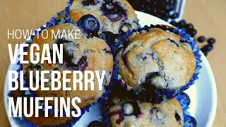 Vegan Blueberry Muffin Recipe  How To Make Blueberry Muffins  DairyFree Muffins [upl. by Pinkham]