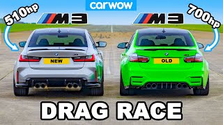 New BMW M3 v Old 700hp M3 DRAG RACE [upl. by Creighton983]