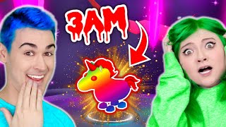 SCARING My CRUSH At 3AM Then SURPRISING Her With Her MEGA NEON DREAM PET  Adopt Me Roblox [upl. by Tavy]