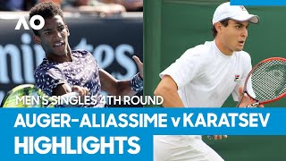 Felix AugerAliassime vs Aslan Karatsev Match Highlights 4R  Australian Open 2021 [upl. by Padriac]