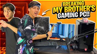 Breaking My Brothers 3 Lakh Gaming Pc Epic Reaction😂 Crying Moment  As Gaming  Garena Free Fire [upl. by Etnuahc]