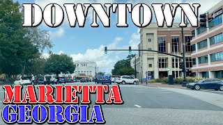 Marietta  Georgia  4K Downtown Drive [upl. by Nahtanod]