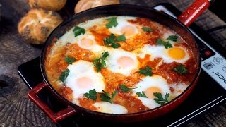 Shakshuka  Eggs in Tomato Sauce Recipe [upl. by Theresita934]