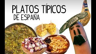 Platos típicos de España gastronomia española  Aprender español [upl. by Eelrac]