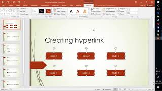 Creating hyperlink in Ms PowerPoint 2016 [upl. by Pufahl]