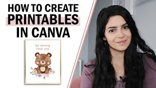 How to Create Printables in Canva to SELL ON ETSY [upl. by Lorianne]