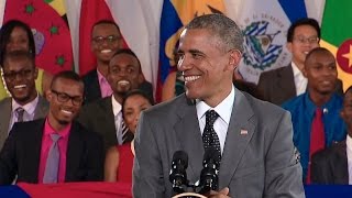 President Obama Speaks at a Town Hall With Young Leaders of the Americas in Jamaica [upl. by Nylorahs]