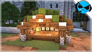 Minecraft How to Build a Medieval Market Stall Minecraft Build [upl. by Kaufmann161]