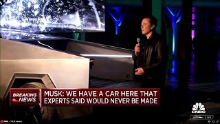 Elon Musk unveils the Tesla Cybertruck [upl. by Birkle]