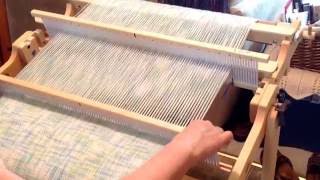 Double Width Weaving on 25quot Schacht Flip [upl. by Jerrol369]