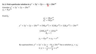 Superposition Principle and Undetermined Coefficients revisited Differential Equations [upl. by Rodrick]