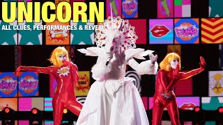 The Masked Singer Unicorn All Clues Performances amp Reveal [upl. by Yojenitsirk]