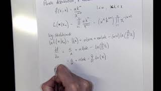 Maximum Likelihood Estimation Pareto distribution [upl. by Aerdnaek]