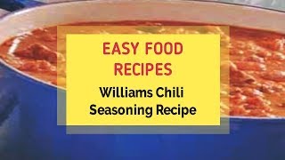 Williams Chili Seasoning Recipe [upl. by Som889]