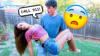 MY LITTLE SISTER PASSED OUT PRANK ON FIANCÉ [upl. by Sikko]