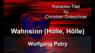 Wahnsinn Hölle Hölle Hölle  Wolfgang Petry  Karaoke [upl. by Ivgnout434]