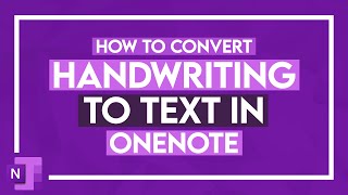 How to Convert Handwriting to Text in OneNote [upl. by Keen]